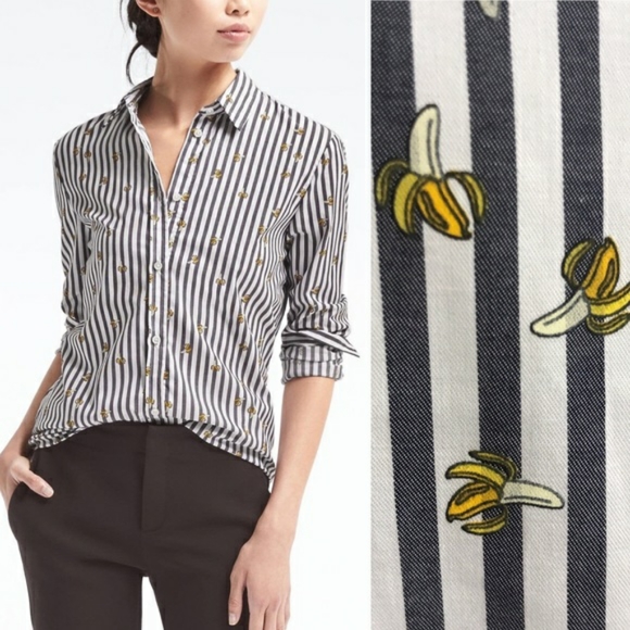 Banana Republic Tops - Banana Republic Dillon Banana Striped Button Down